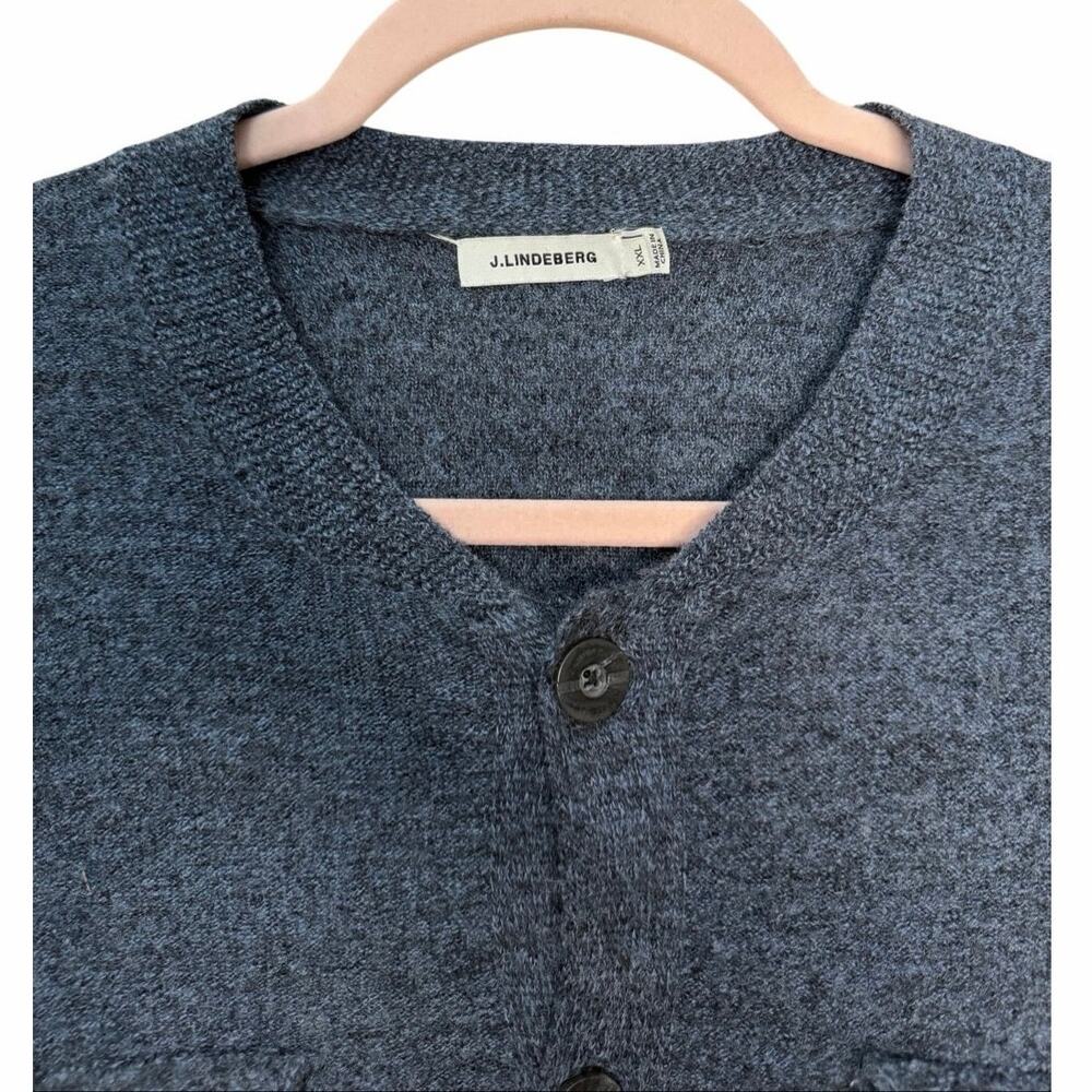 J.Lindeberg 100% Wool Four Buttoned Patch Pockets Cardigan Men’s Size XXL - Picture 7 of 12